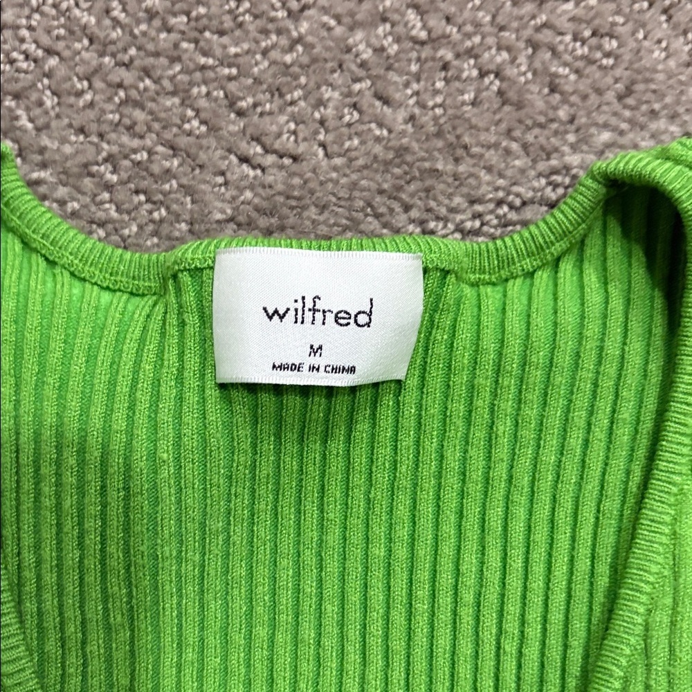 Wilfred Bright Green Ribbed Top - Picture 3 of 4